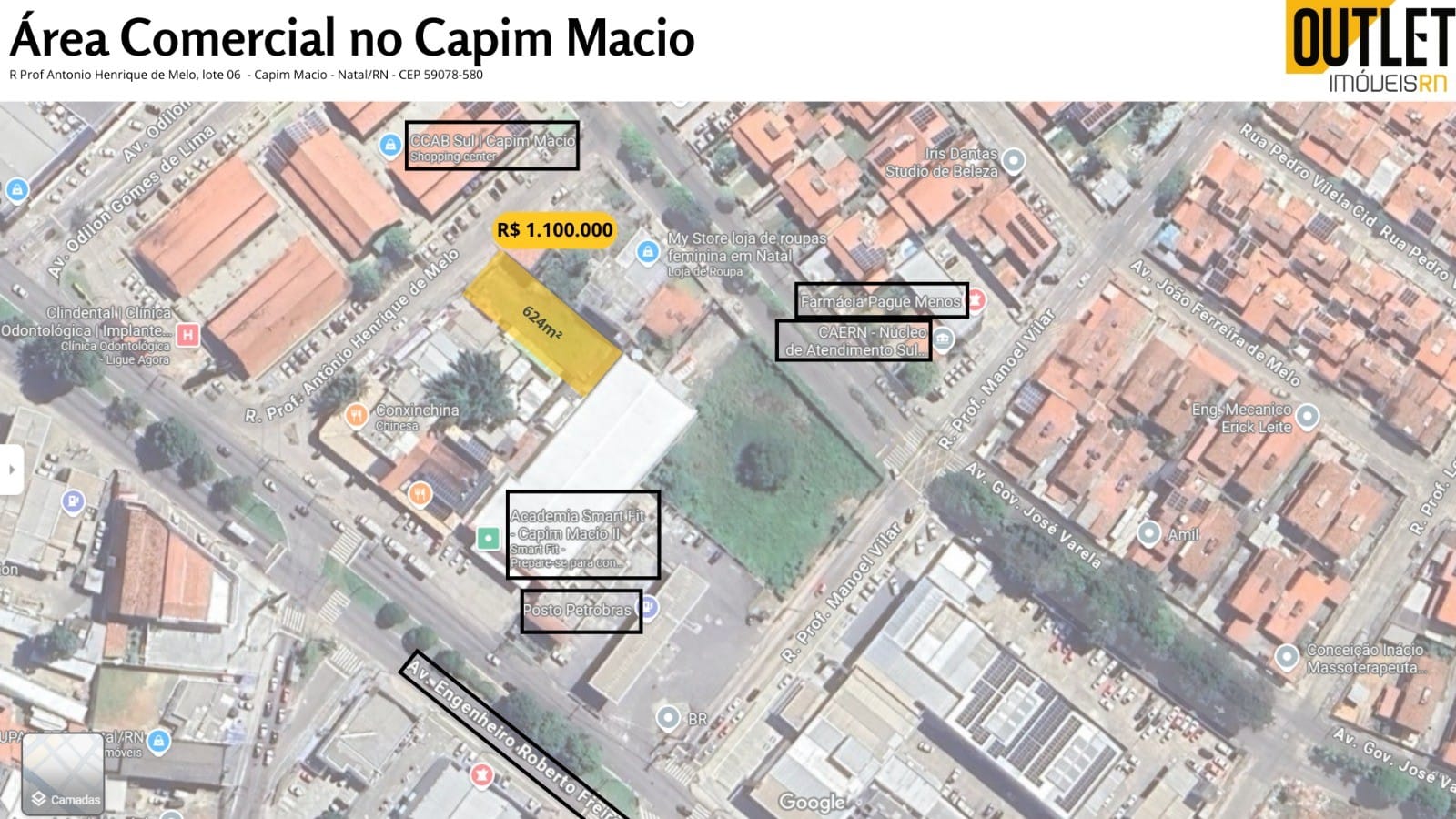 Rua Professor Antônio Henrique de Melo, LOTE 6 - Capim Macio, Natal/RN